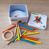 Extrokids Wooden Geometry Block Game Toy Pickup Sticks - EKT1896J